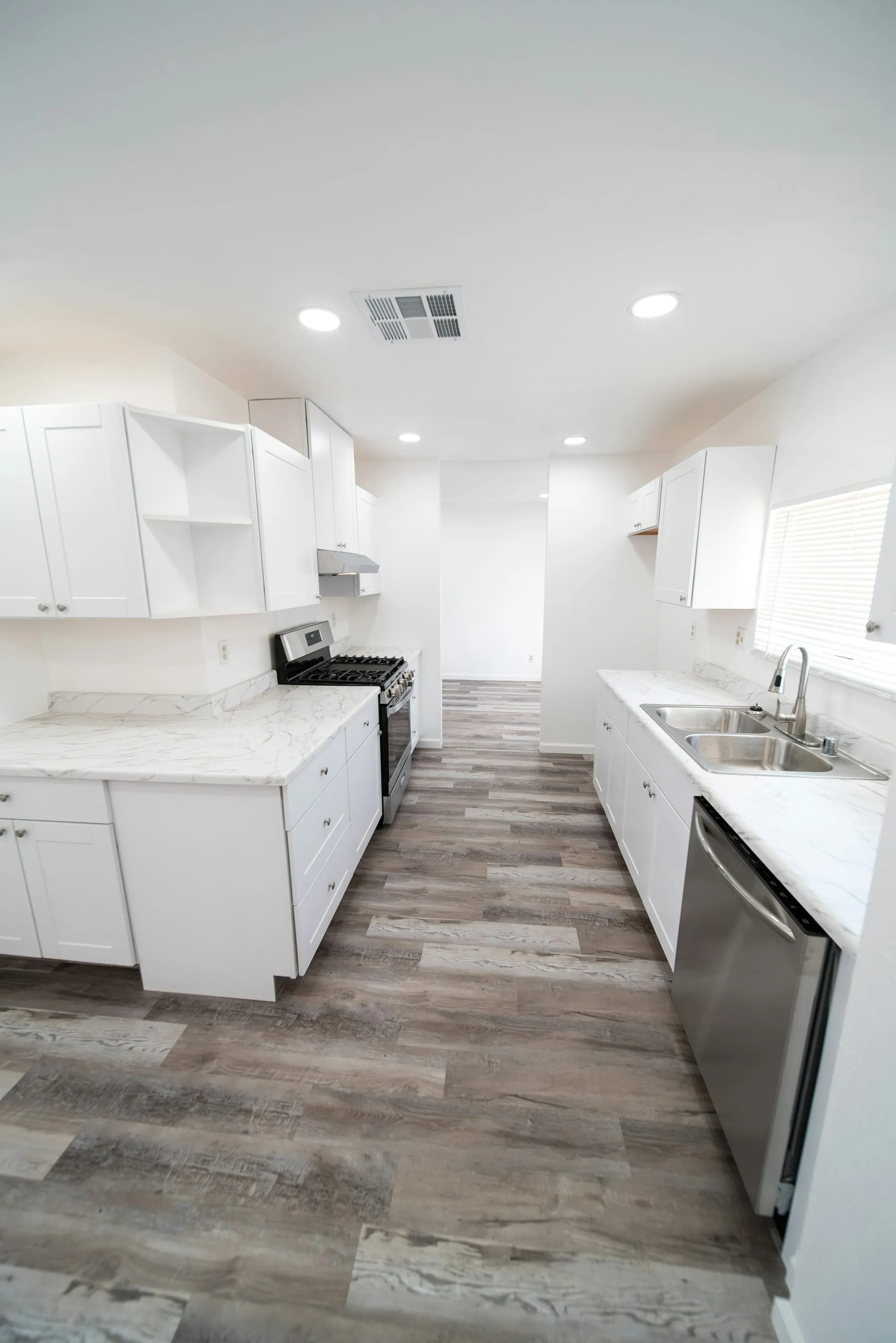 New build kitchen during a snagging inspection Snag Surveys North West