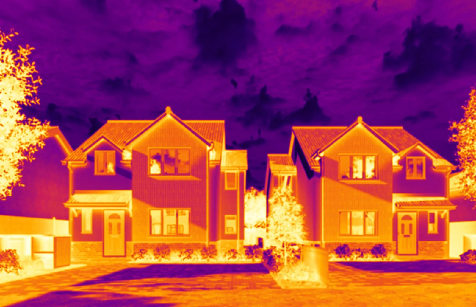 Thermal style view of new build homes Snag Surveys